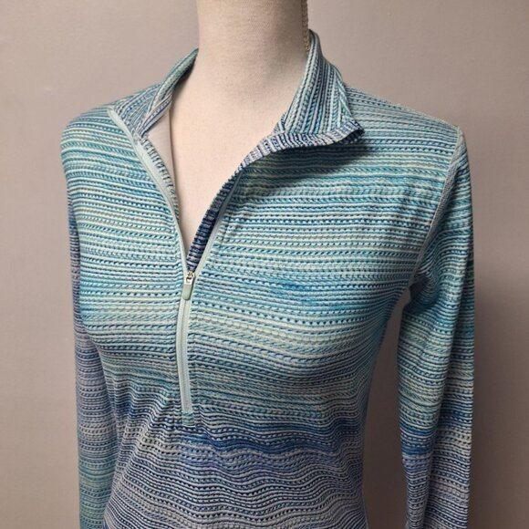 Nike Dri‎ Fit Athletic Top Tight Blue Running Womens Medium Long Sleeve Thumb - Picture 7 of 8